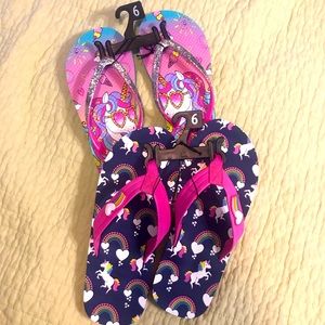 👕3/$30  2 pair - Pink, Blue- Unicorn Rainbow